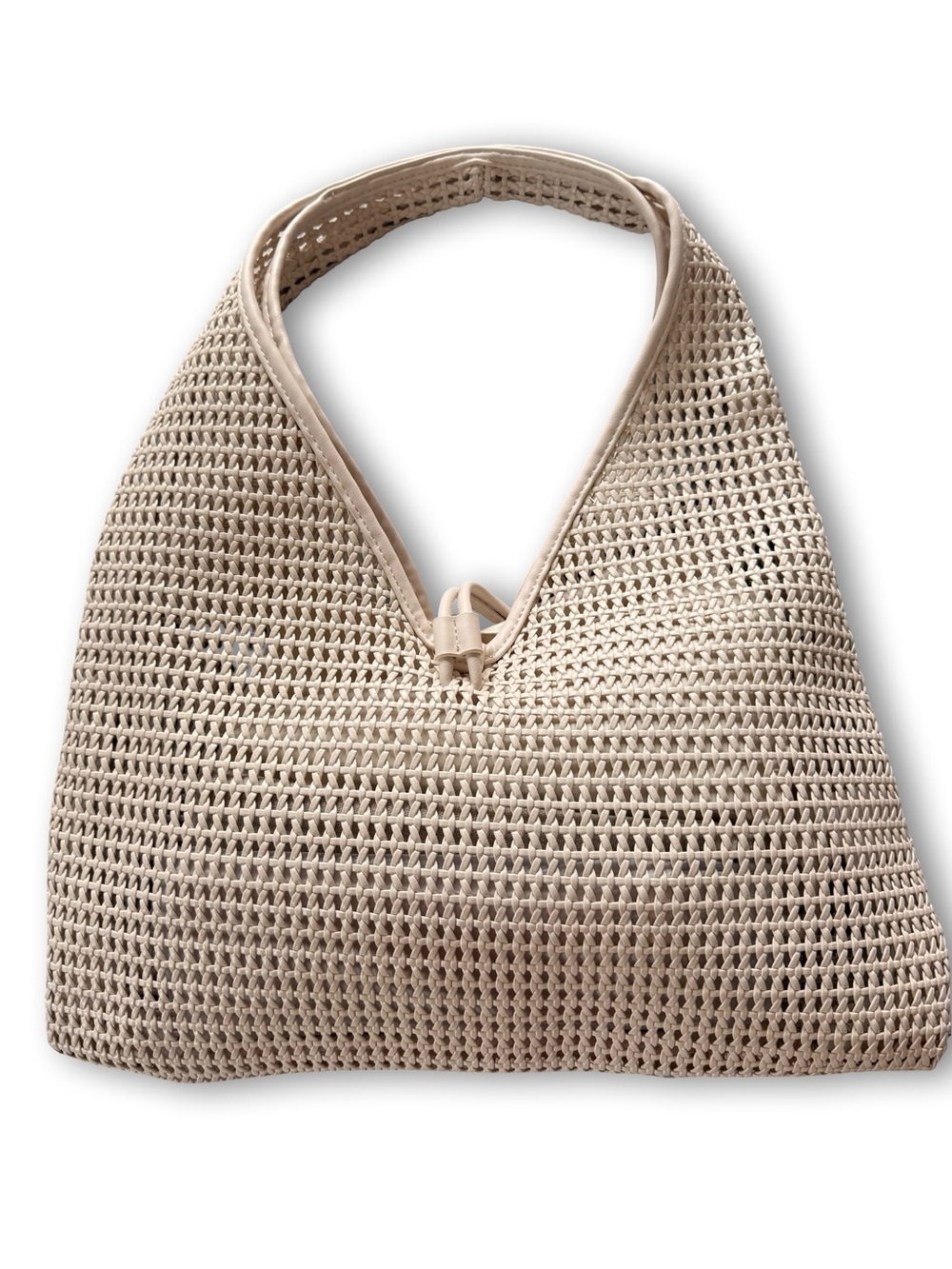 Dolce Vita Woven Hobo Shoulder Bag with Detachable Pouch – Cream - Picture 3 of 4